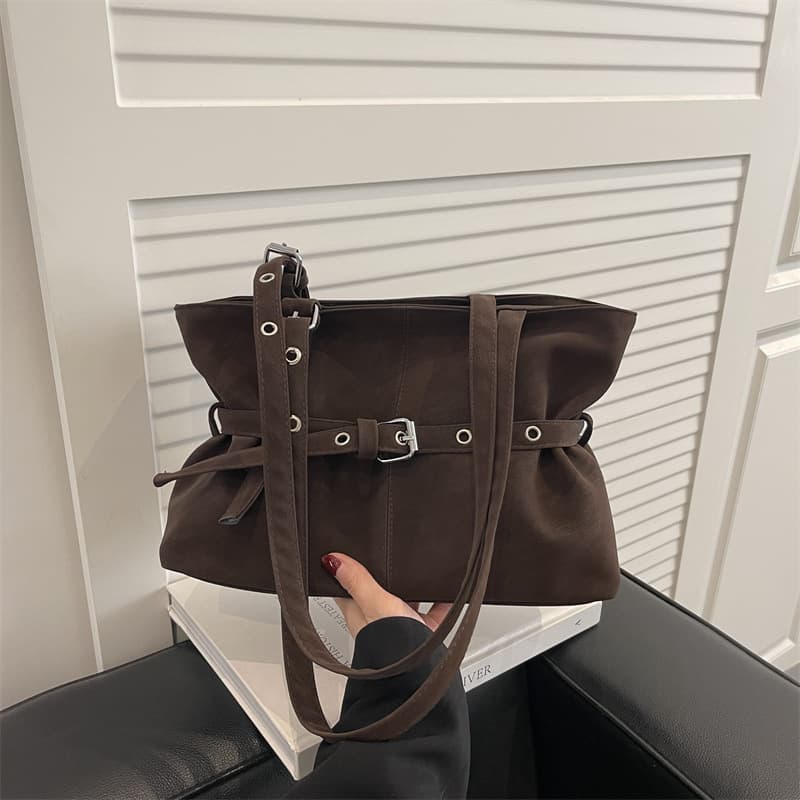 2026 Spring and Autumn New Korean Niche Brand Bag Retro Shoulder Bag Work Commuting Motorcycle Large Capacity Tote Bag