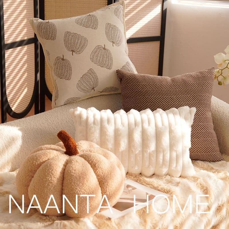 French Cream Style Throw Pillow Set, Decorative Cushion Cover for Living Room Sofa, Bed Headboard Backrest