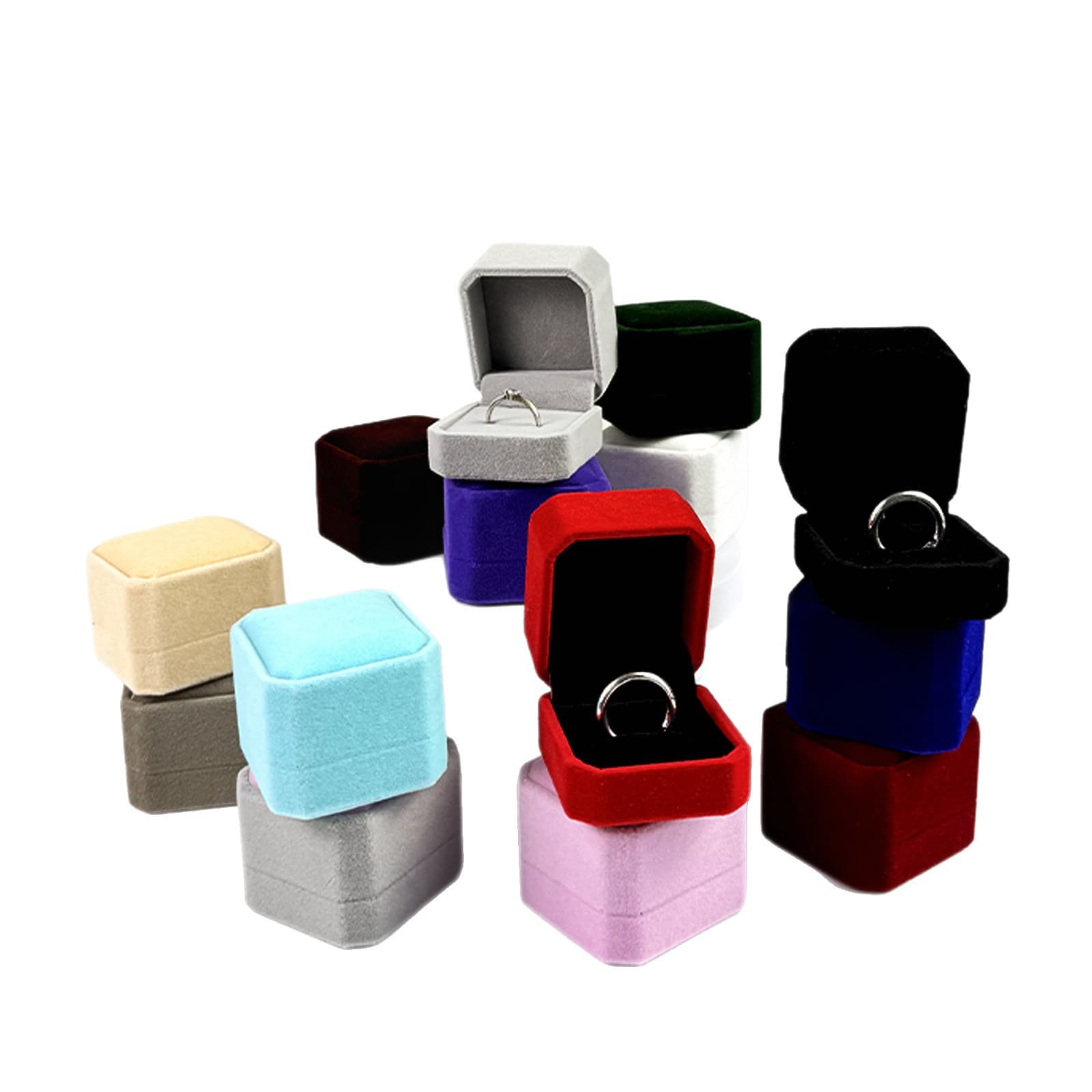 Velvet Ring Box Jewelry Box Bracelet Box Necklace Box Ring Box Pendant Box Badge Box Earring Box