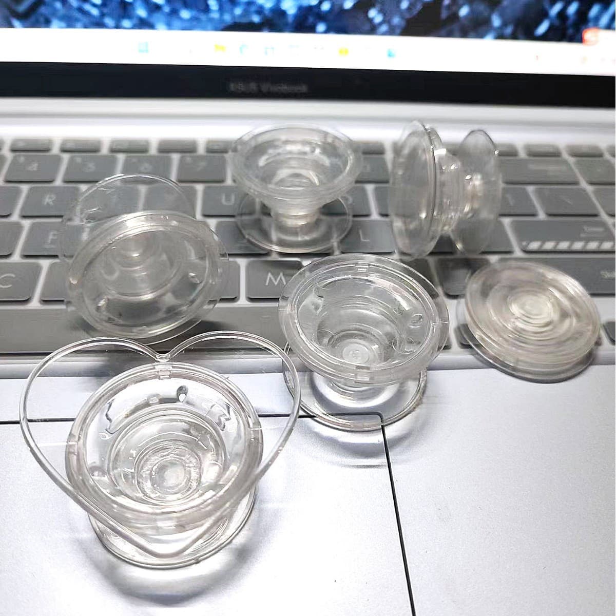 Transparent Airbag Phone Stand Flat Groove Acrylic Adjustable Lazy Mobile Phone Holder Digital Computer Bracket