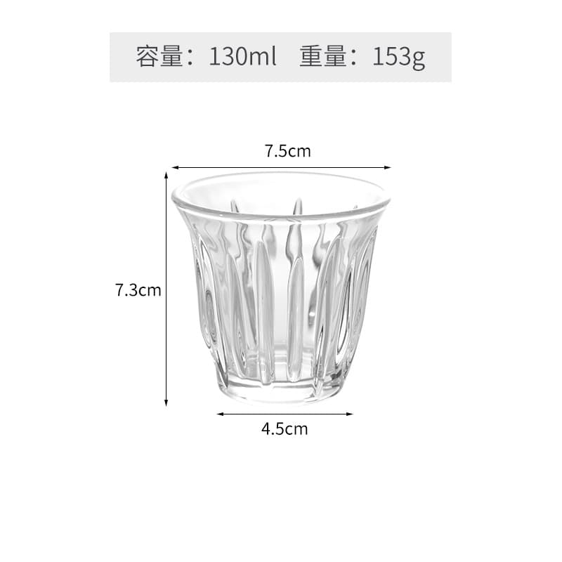 Tempered Glass Coffee Cup Dirty Latte Iced Americano Flat White Latte Art Cup Bomb Cup Ins Glass Cup