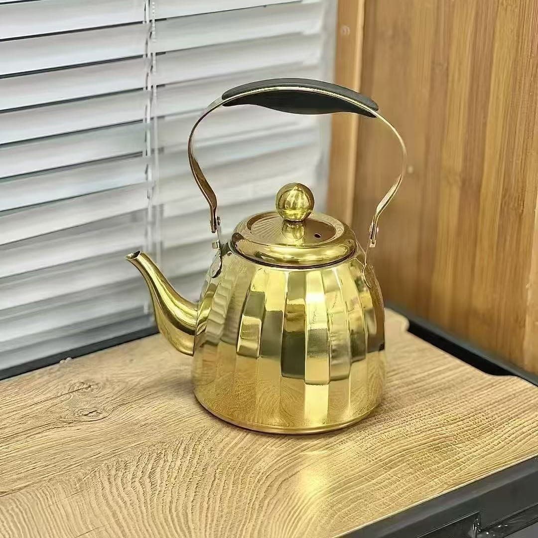 Stainless Steel Teapot for Hotels, Restaurants, and Dining Halls, Thickened Large Capacity Kettle with Tea Strainer for Tea-Water Separation