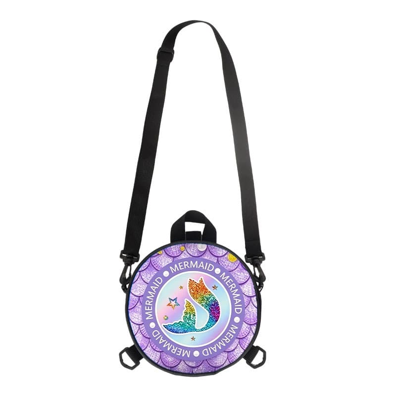 Hot Selling Mermaid Children's Print Shoulder Bag Lightweight Casual Crossbody Bag Storage Bag Kindergarten Girls Shoulder Bag