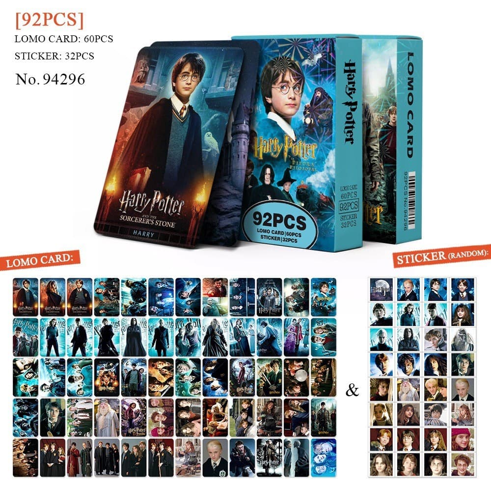 Cross-Border Hot-Selling In-Stock 92-Piece Harry Potter Photo Card Set, Celebrity Kpop Merchandise, Lomo Collectible Cards