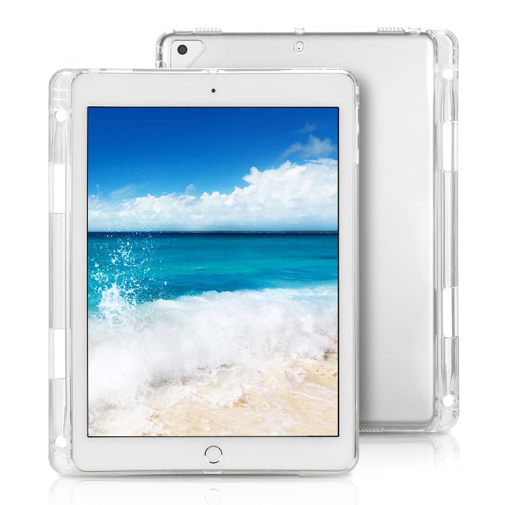 Compatible with iPad 10th Gen Case iPad 11 inch with Pencil Holder Protective Shell 9.7 Transparent Full Coverage Air6 Tablet Cover