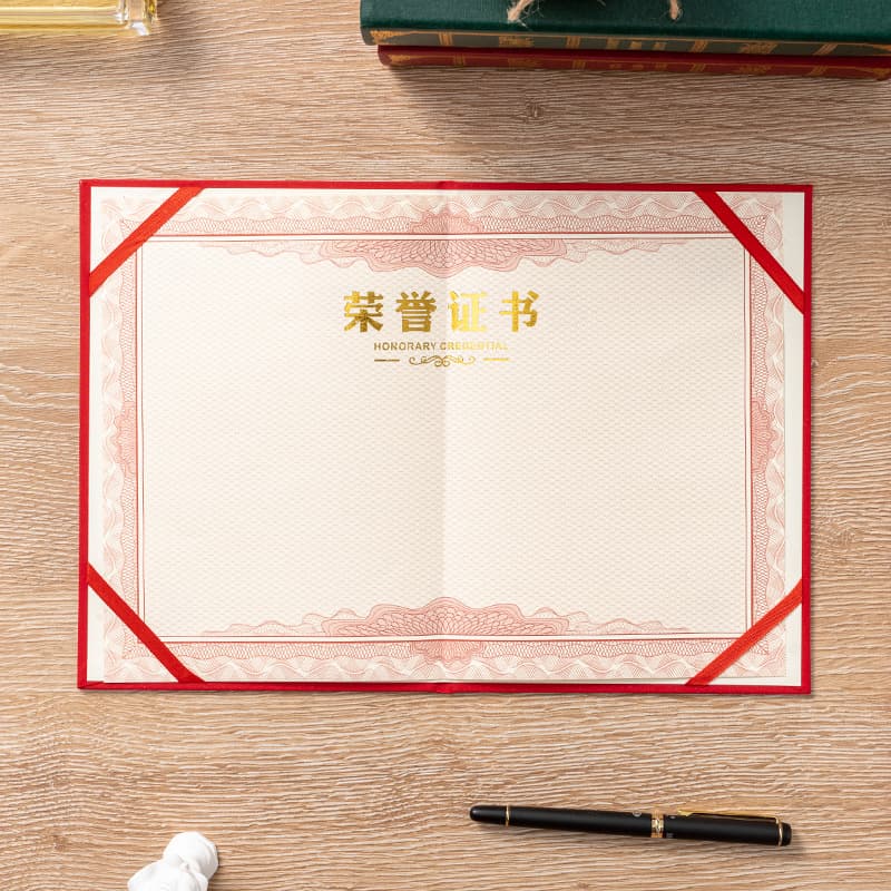150g Beige Inner Core Honor Certificate, Appointment Letter, Completion Certificate, Blank Inner Page Custom Printing
