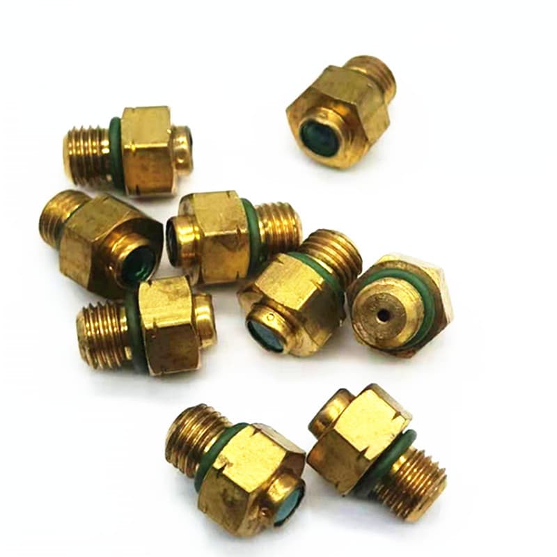 Car Compressor AC Relief Valve Copper Car AC Refrigerant Pump Exhaust Valve Pressure Relief Valve Compressor Safety Valve