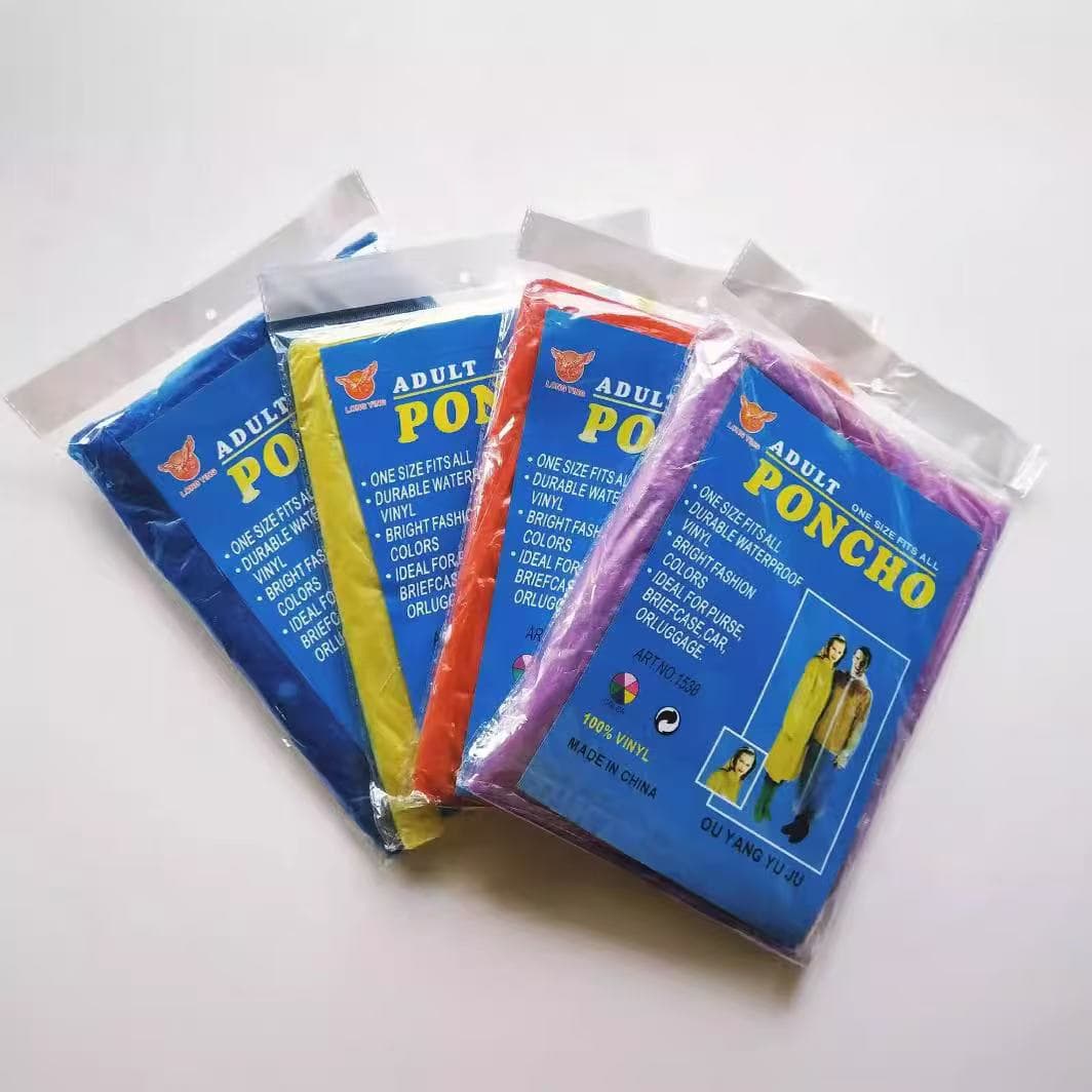 Disposable Raincoat Wholesale Bulk Portable Adult Thickened Factory Travel Rafting Labor Protection Student 1538 Large Pack