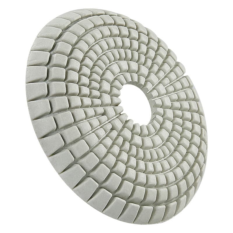 Wet Polishing Pad for Marble and Quartz Stone, Angle Grinder Curved Bowl-Shaped Stone Edge Polishing Pad for Front and Back Splash, Round Base Grinding and Polishing