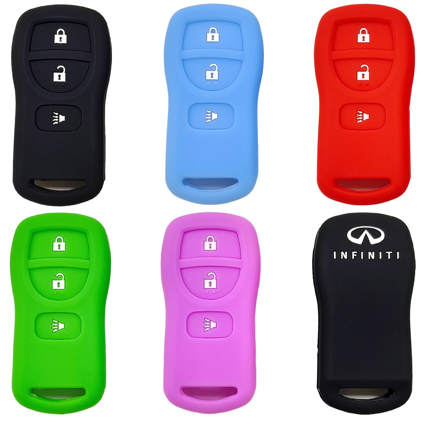 Silicone Key Case Cover for Infiniti Q50L Remote 3-Button Key, Infiniti QX70 Car Key Holder