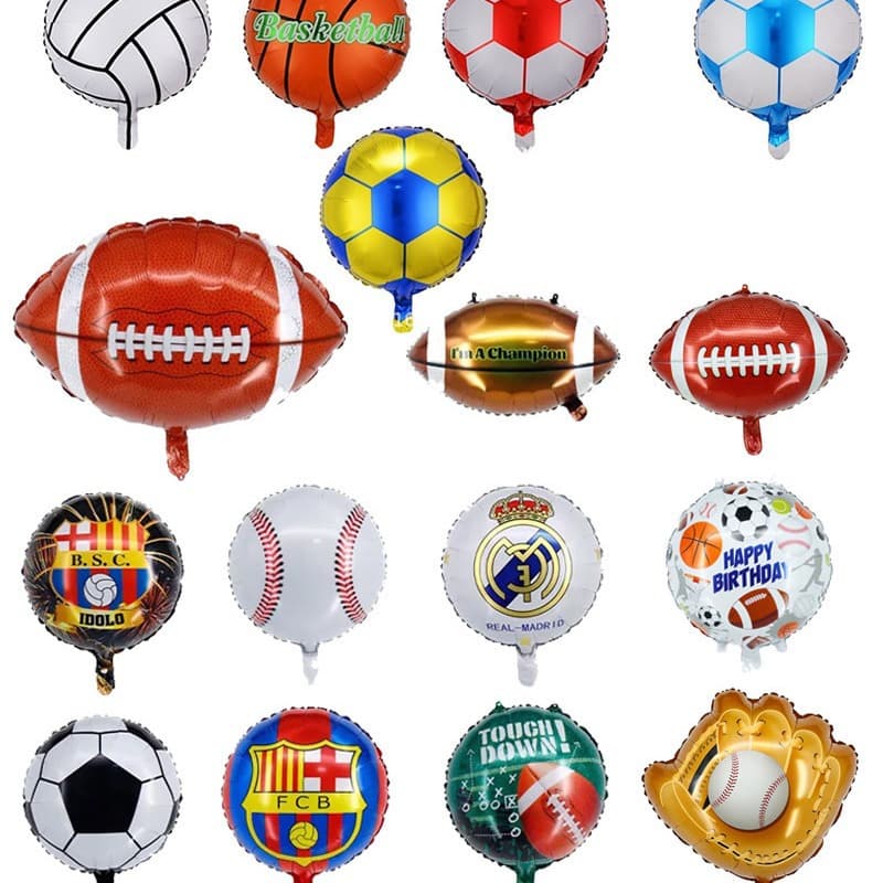 World Cup Black and White Football Rugby Aluminum Film Balloon Baby Kids Birthday Party Atmosphere Decoration Balloons