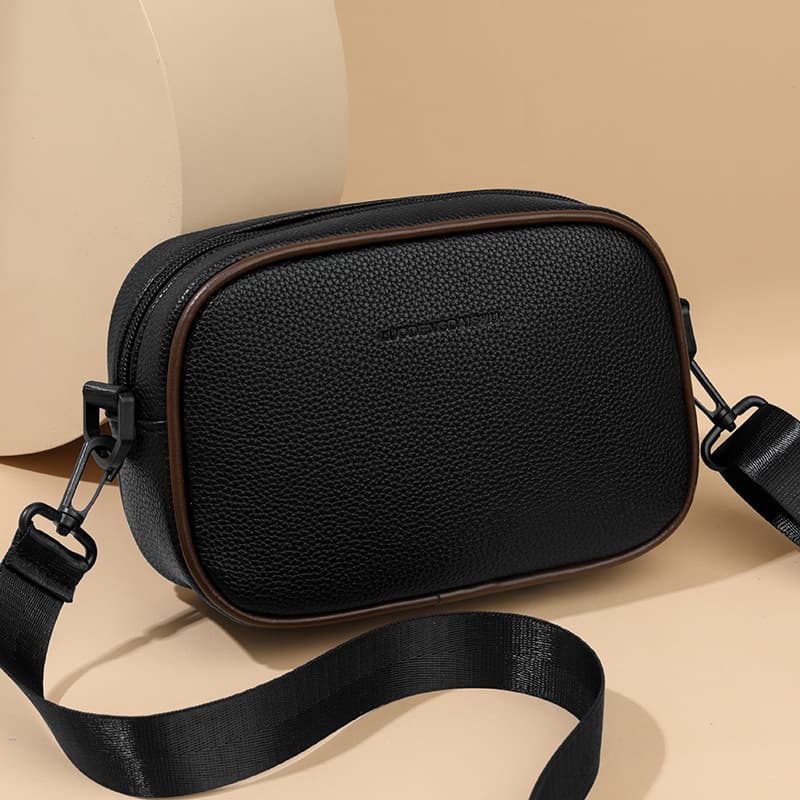 Women's Crossbody Bag, Versatile Underarm Shoulder Bag, New Wide Strap Soft Leather Phone Bag