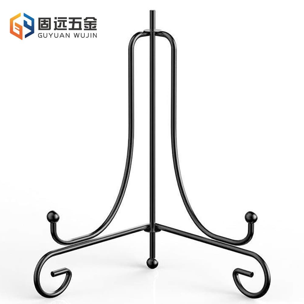 Foldable tripod iron art stand European simple metal ornament stand tea cake photo frame plate display stand