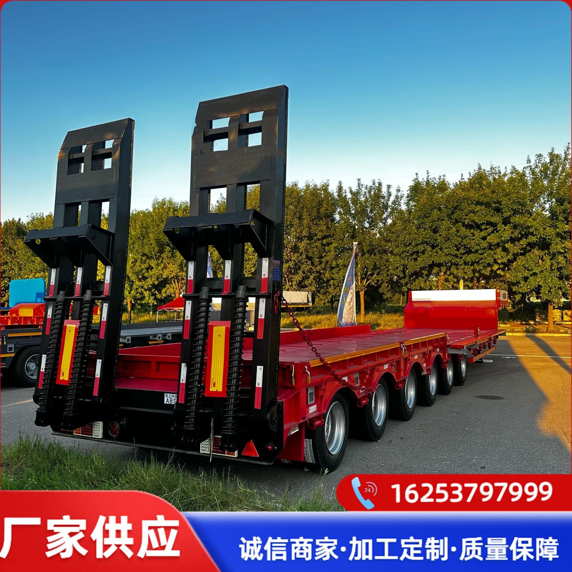 Detachable front heavy lowbed semi-trailer large excavator engineering machinery transport trailer manufacturer