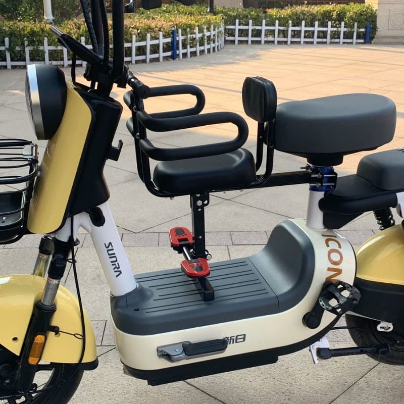 New Front-Mounted Child Seat for Electric Scooter, Foldable Baby Seat for Infants