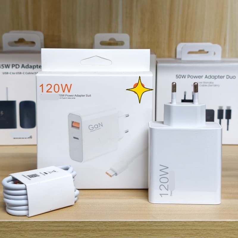 Suitable for Xiaomi 120W European standard charger mobile phone 67W British standard fast charging head USB charging head original set wholesale