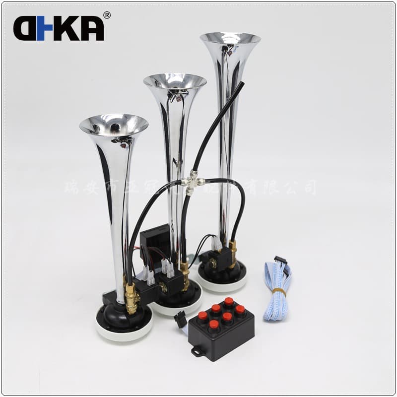 DHKA Yaguan-AS094B In Stock 12/24V Three-Tube Music Electric Air Horn Six-Tone Horn Modification
