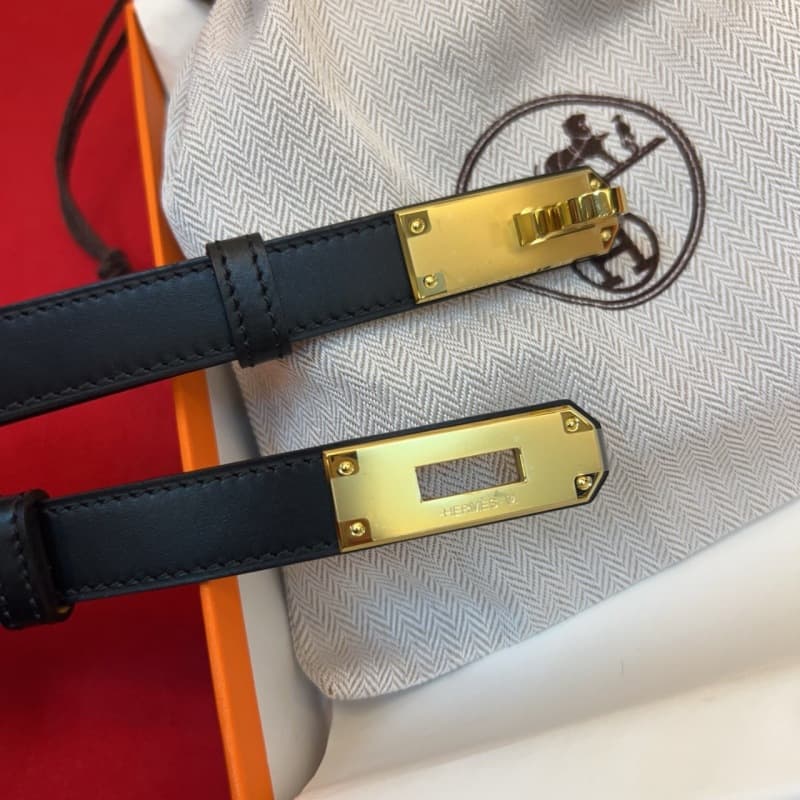 Genuine leather Kelly waist thin belt women's Kelly belt rotary buckle telescopic fashion versatile 1.8cm