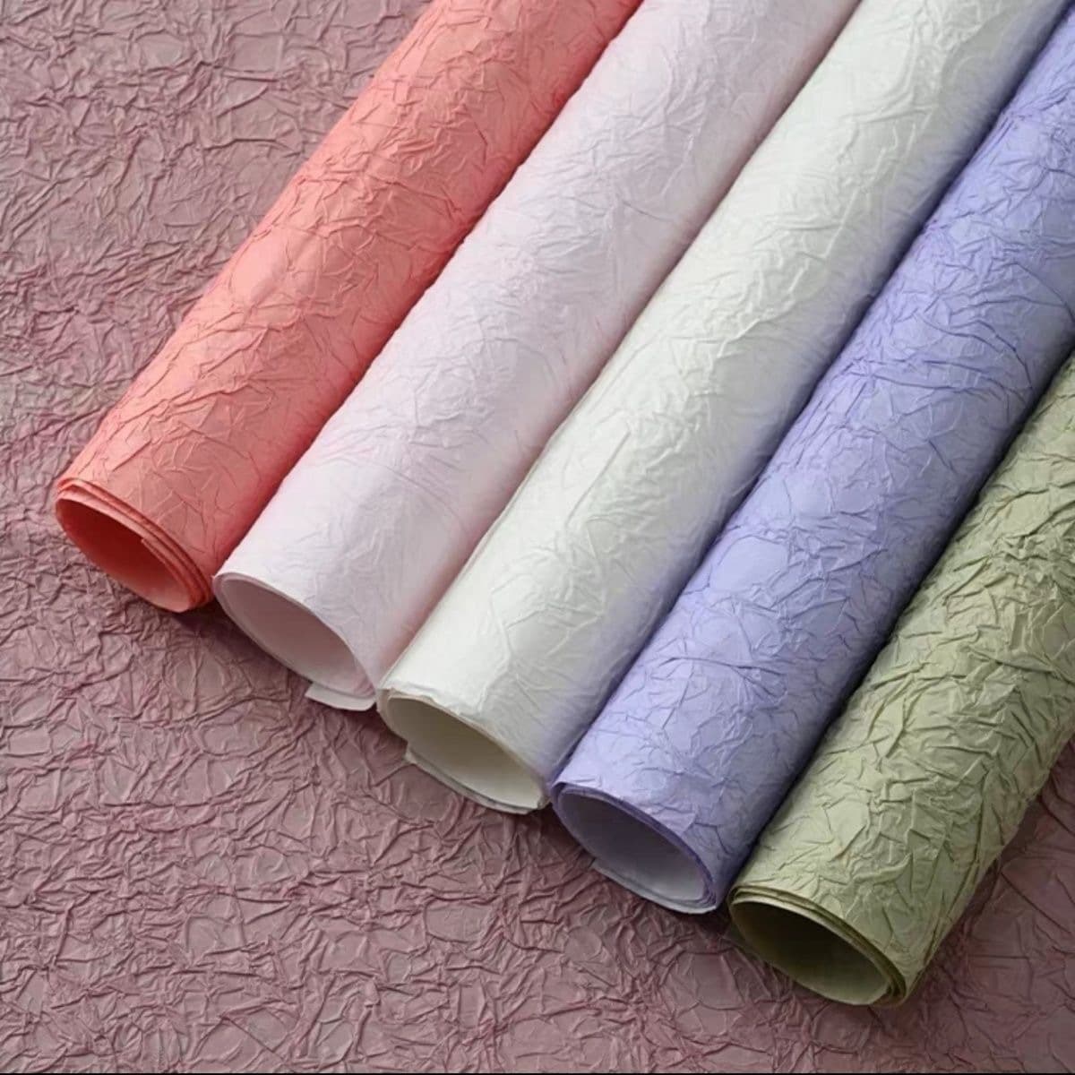 New style stone grain paper flower wrapping paper texture paper double layer thickened lined pleated diy flower wrapping paper bouquet packaging