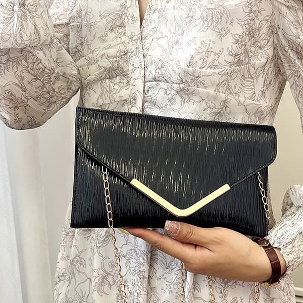 2024 New Korean Style Fashionable Women's Chain Shoulder Bag Women's Crocodile Pattern Fashionable All-match Crossbody Bag Cross-border