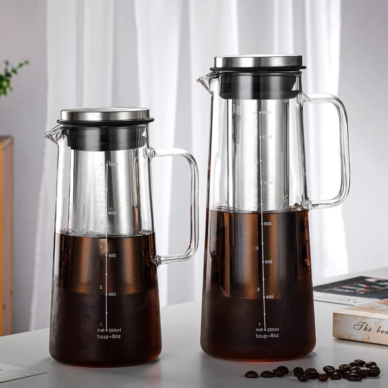 Hand-Brewed Coffee Pot, Cold Brew Pot, Household Cold Water Pot, Coffee Filter Cup, Cold Brew Tea Pot, Ice Drip Glass Pot, Cold Brew Pot