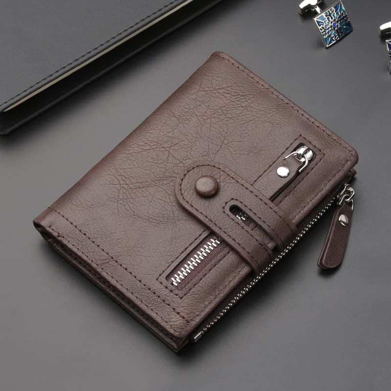 Men's New Ultra-Light Wallet Business PU Simple Wallet Cross-Border Wholesale Student Polyester Multi-Card Holder
