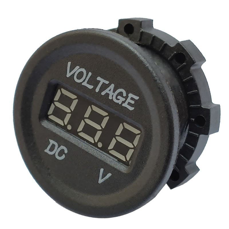 LED Digital Voltmeter Display Modified Car Battery Voltage Tester 5-48V with Single Hole Panel