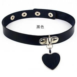 Sexy Lingerie Leather Leash Dog Chain Couple Sex Toy Bell Collar Heart Leather Drop Shipping