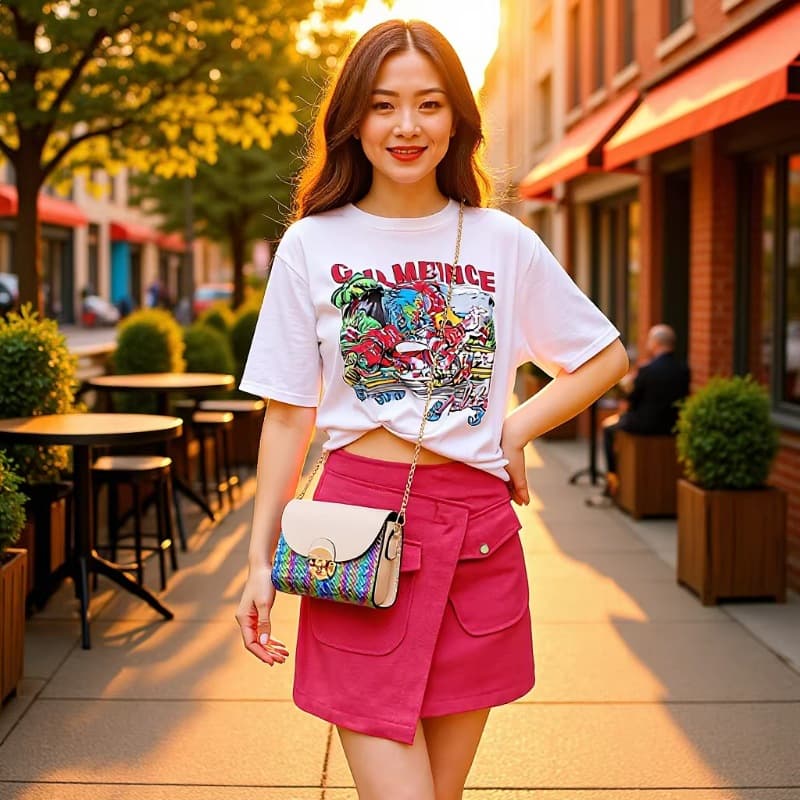 New Gradient Colorful Woven Chain Bag, Niche Design Color-Blocking Small Square Bag, Factory Direct Supply Crossbody Women's Bag