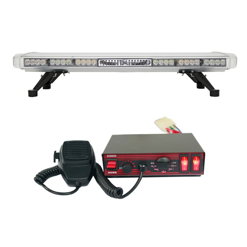 Source Factory Signal Light Roof Light Bar Multi-Flash Ultra-Thin LED Strobe Light 0.96m 8400-4C + Speaker