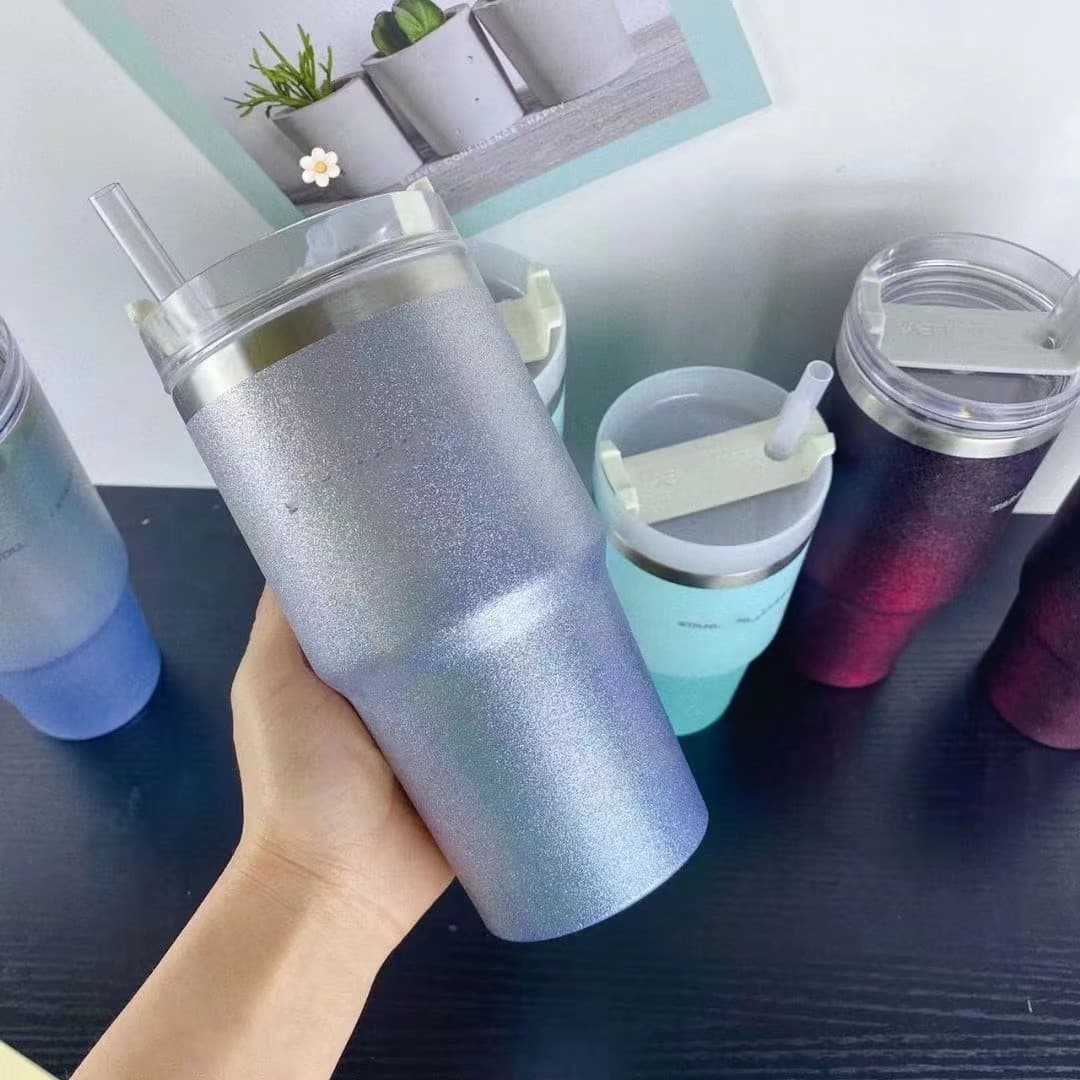Stanley Style Car Cup 304 Stainless Steel Vacuum Tumbler with Straw Lid Insulated Cup Custom Logo Wholesale