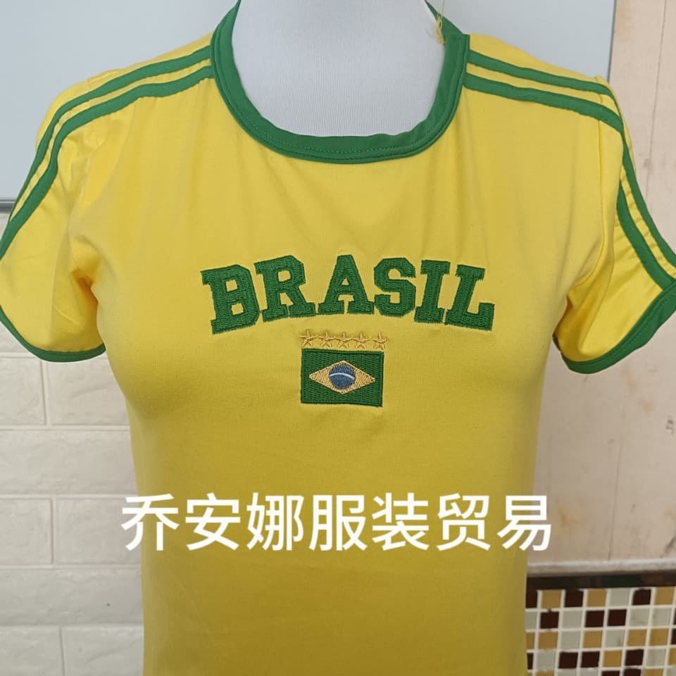 Trending Spring 2026 Women's Short Sleeve Crew Neck Casual Letter Embroidery Simple Style T-Shirt