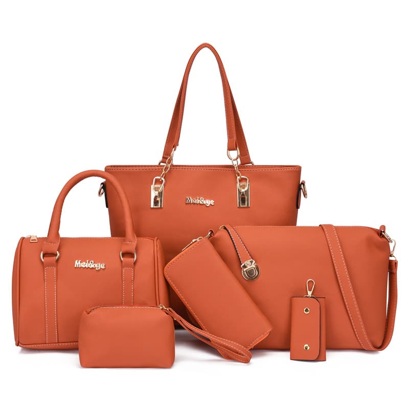 New Fashion Versatile Litchi Pattern Women's Handbag Large Capacity Crossbody Bag Shoulder Bag Wallet