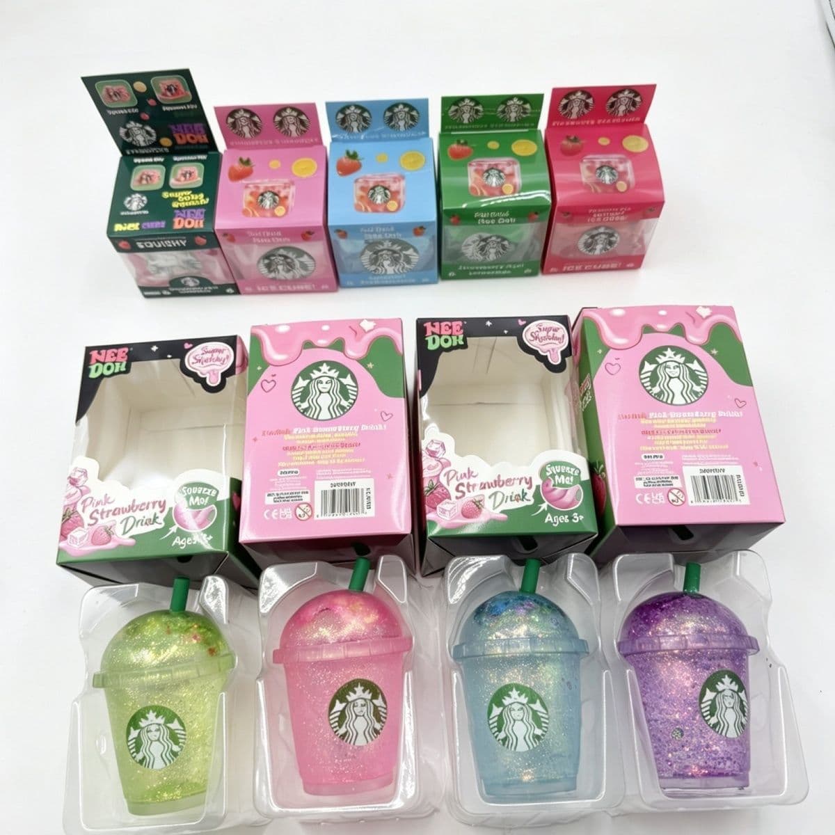 Starbucks Milk Tea Cup Squeeze Toy Glitter Quicksand Stress Relief Cup Children's Creative Soft Gel Decompression Toy Wholesale