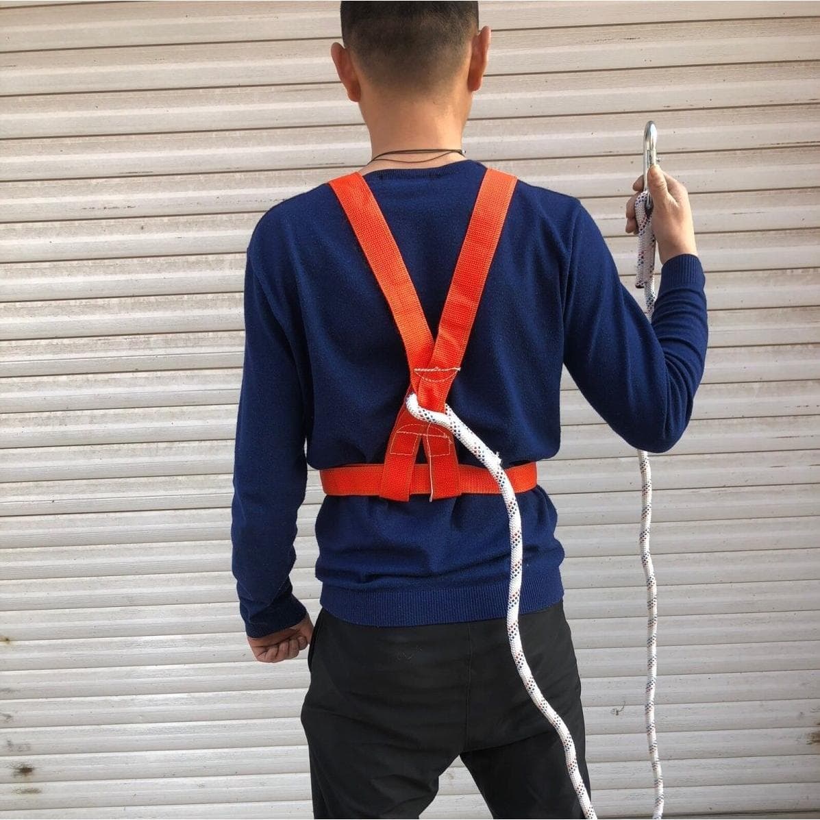 National standard high-altitude work safety harness, outdoor construction, air conditioning half-body, full-body five-point belt, insurance rope set