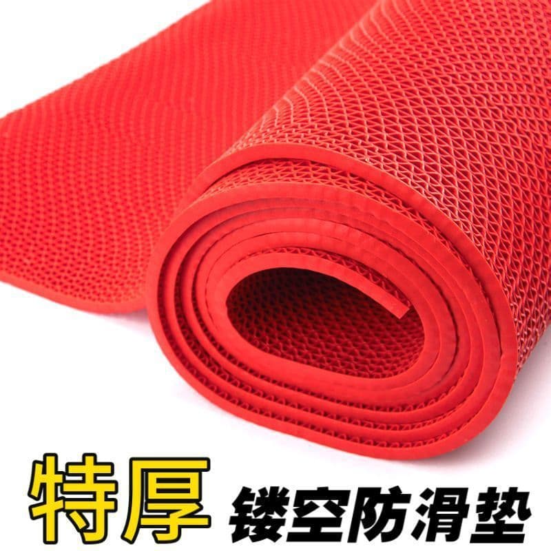 Hollow-out anti-slip mat for kitchens, waterproof plastic doormats for swimming pools, corridors, restrooms, toilets, and bathrooms.