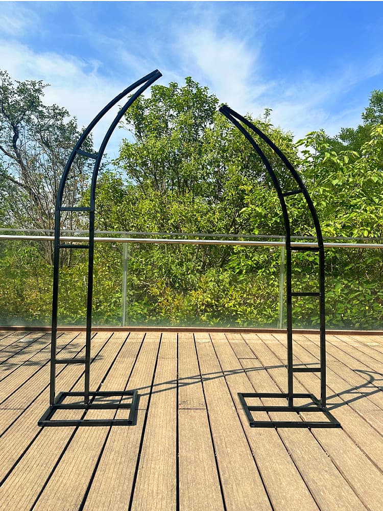 New wedding props horn rack horn arch iron floral rack outdoor wedding arrangement curved flower door rack