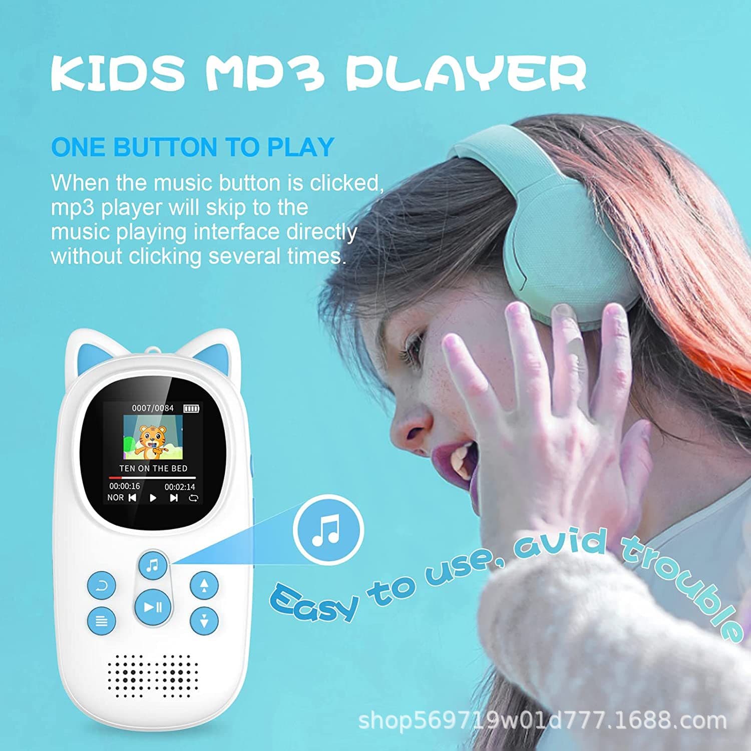 Factory wholesale cross-border hot-selling MP3 children's music player Bluetooth external portable MP4 e-reader
