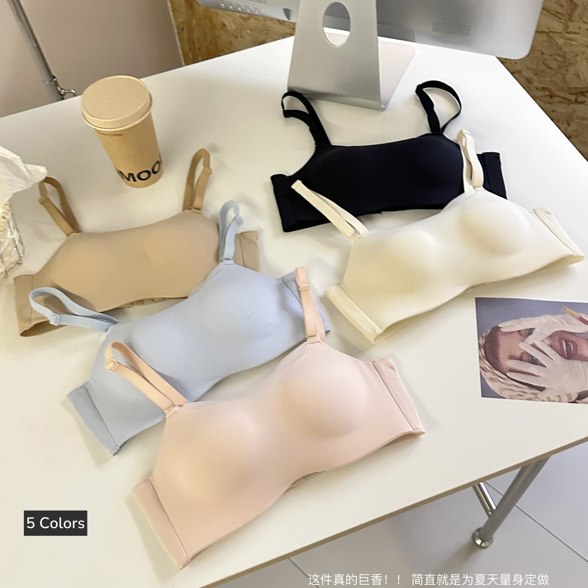 189# New Bustier Seamless Wireless Push-Up Bra Underwear Anti-Wardrobe Malfunction Teen Push-Up Bra Comfortable Breathable