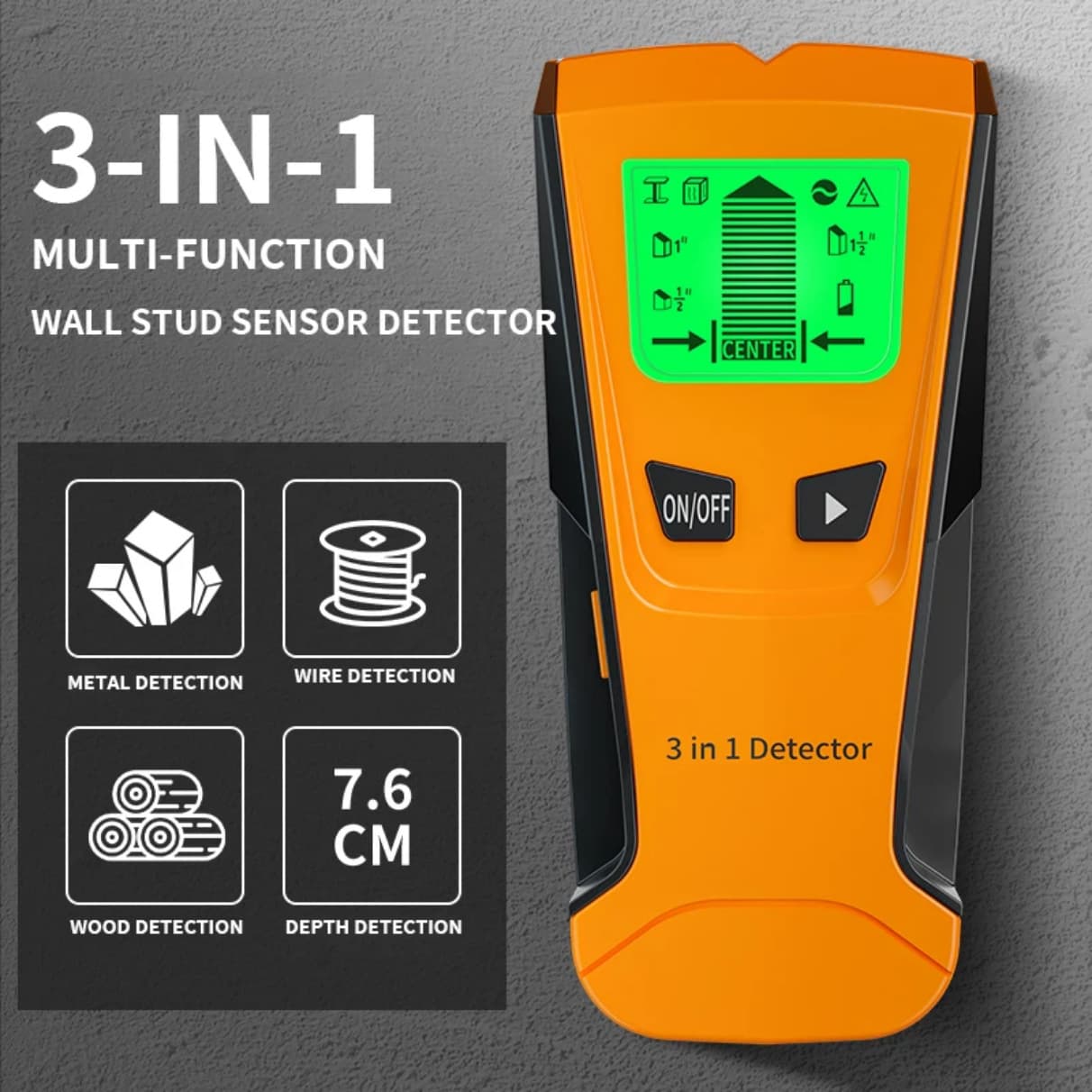 Cross-Border Hot Seller TH210 Wall Detector for Water, Electricity, Metal, Wood, Cables, Wires, Rebar Multifunctional Tester