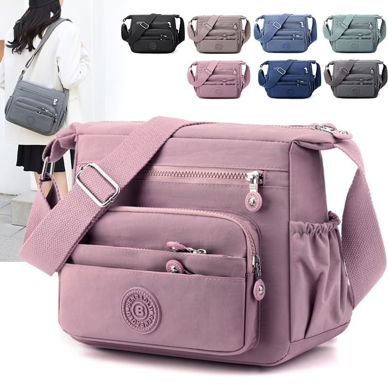 Cross-border trend Oxford cloth women's bag, elegant and simple one-shoulder crossbody bag, canvas bag, multi-compartment casual mother bag
