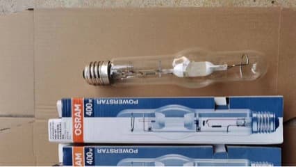 Osram 400W Scandium-Sodium Metal Halide Lamp, US Standard Model: HQI-BT 40W/N SI JLZ400KN B