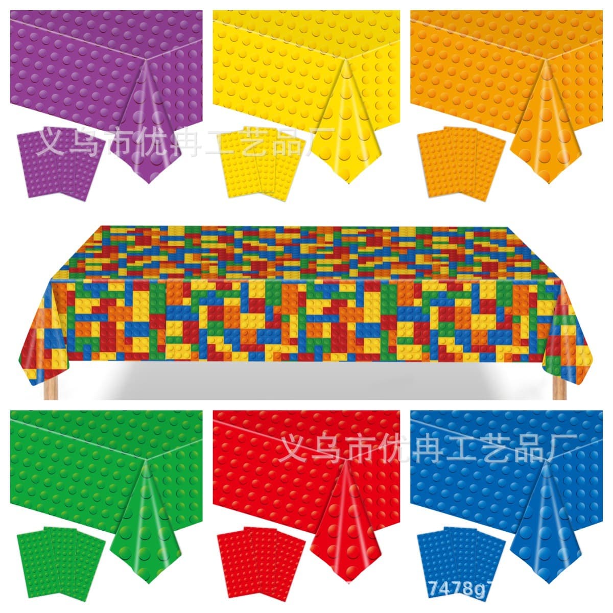 Disposable PE Plastic Tablecloth for Party Decoration, Layout Supplies, Suitable for Boys and Girls