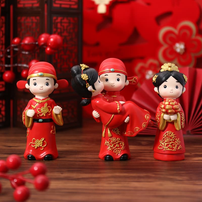 New Chinese Wedding Ornaments, Wedding Decorations, Wedding Supplies, Bride and Groom Crafts, Couple Wedding Anniversary