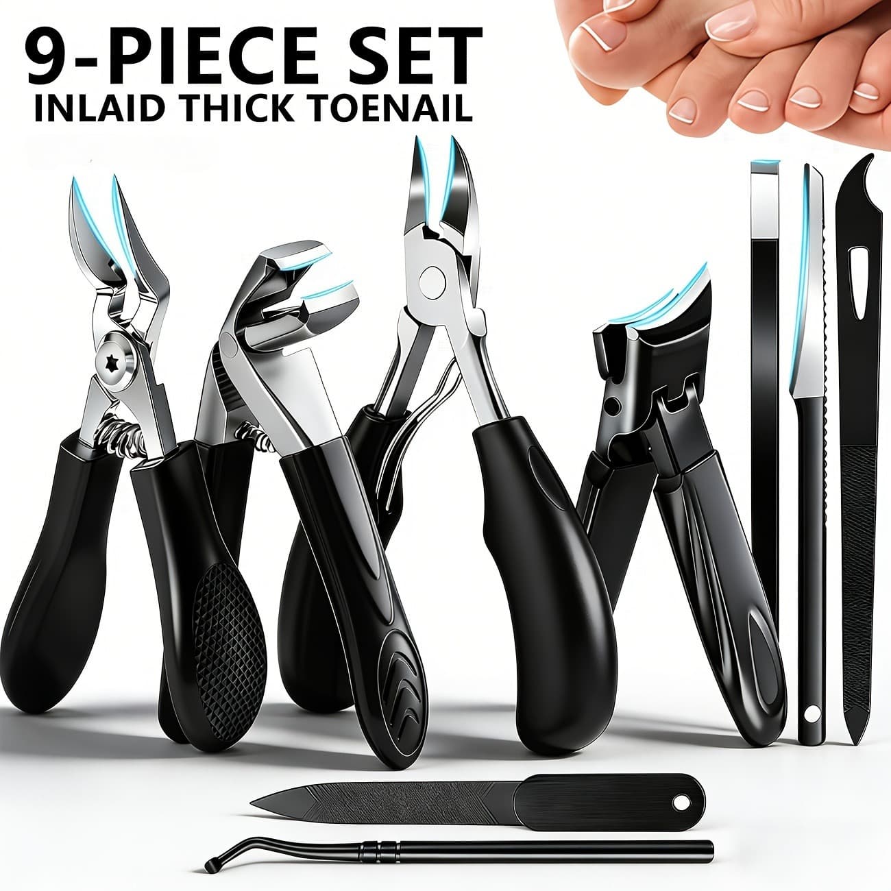 Cross-border Hot Seller Ingrown Toenail Clipper Ultra-thin Blade Anti-splash Hawk-bill Nail Clipper Nail Scissors Manicure Tool