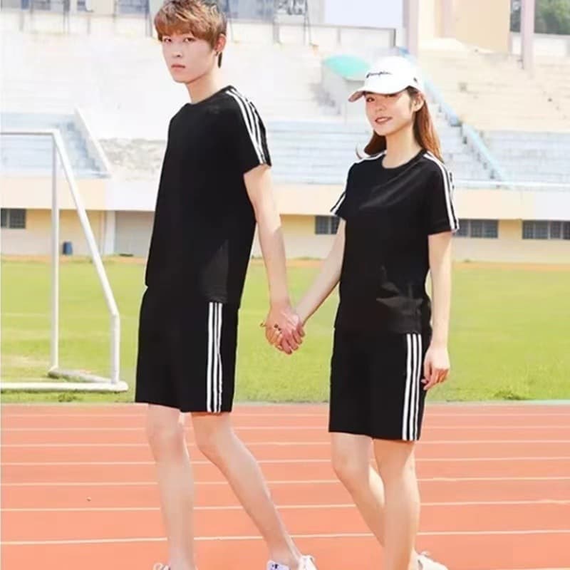Junior high school students' high school entrance examination physical education test special sportswear suit for men and women class uniform junior high school short-sleeved shorts set of two