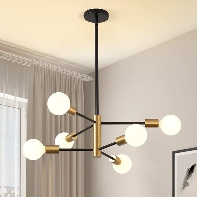Cross-border home small chandelier, creative personality, iron art living room lamp, restaurant lamp, simple bedroom aisle ceiling lamp