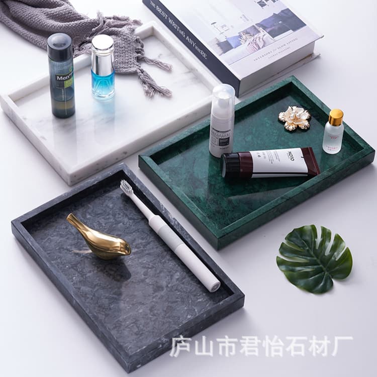 Marble tray Nordic simple style jewelry storage tray home decoration hotel sink tray manufacturer wholesale
