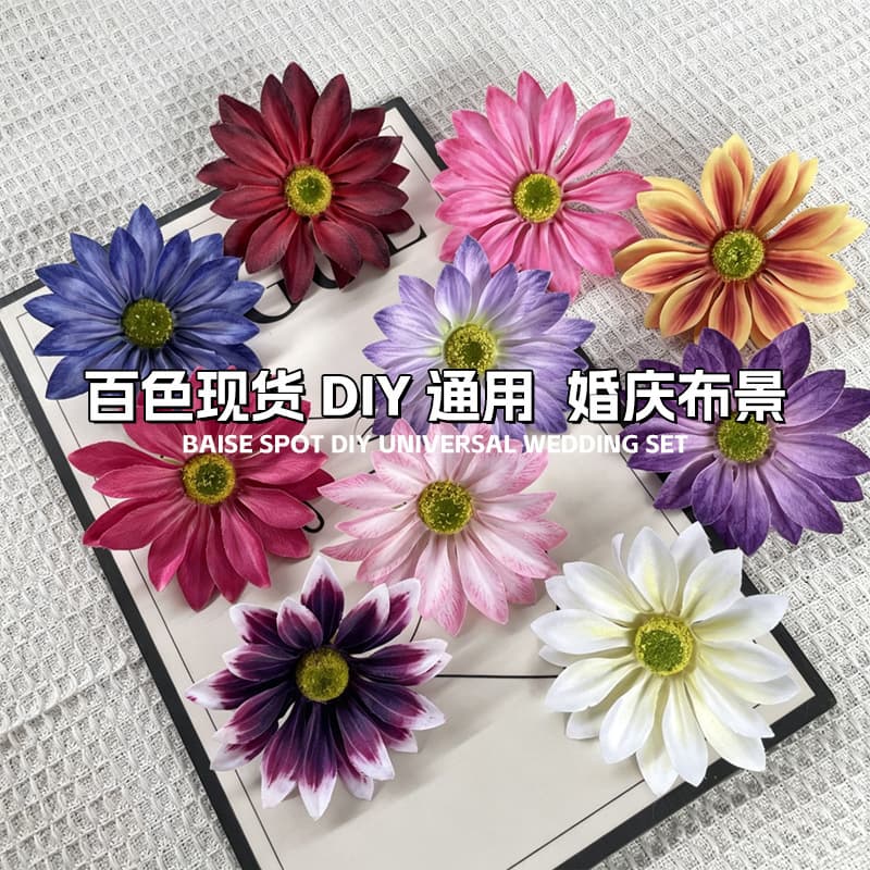 Artificial Gesang Flower Head, Handmade Flower Hair Clip Decoration, DIY Head Ornament, Fake Flower Hair Accessory