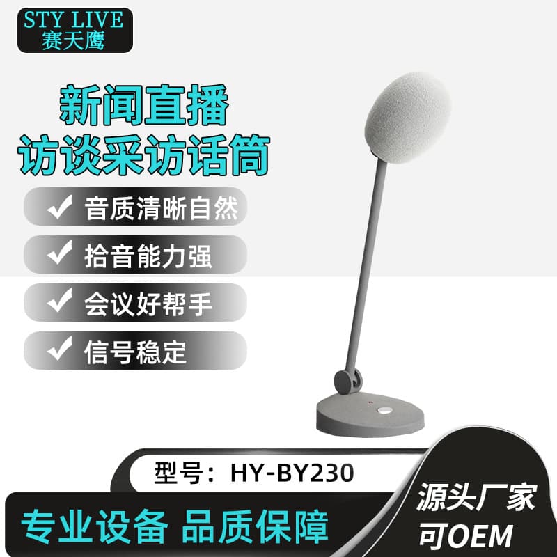 Broadcast Host Microphone Recording News Live Desktop Condenser Conference Interview Studio Interview Microphone Free Shipping